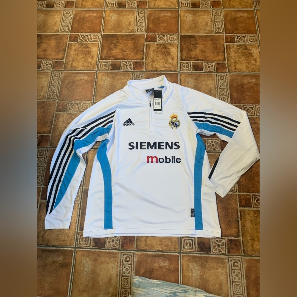 Adidas Real Madrid 2006 Long Sleeve Quarter Zip Training Jacket Size M